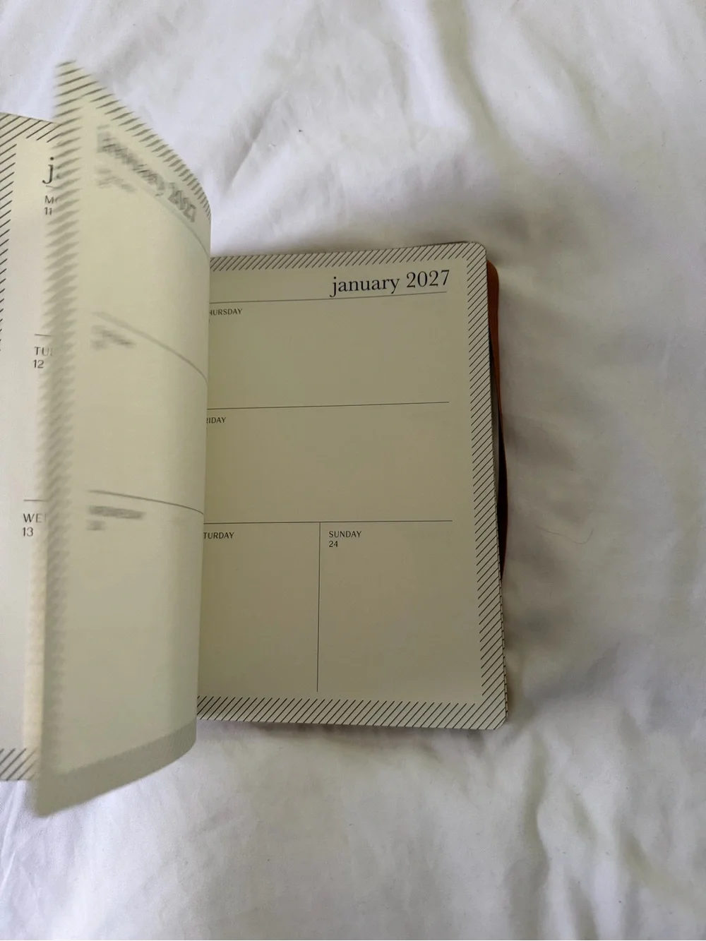 2026-2027 Weekly Planner Spiral Notebook - Brown Cover
